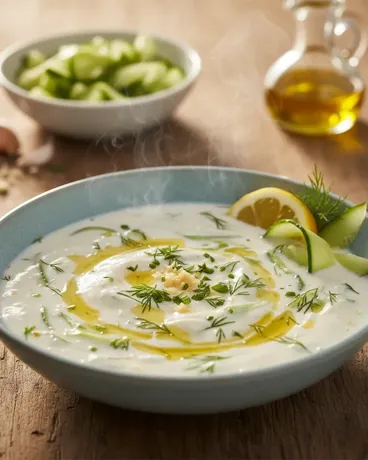 Kalte Gurken-Joghurt-Suppe